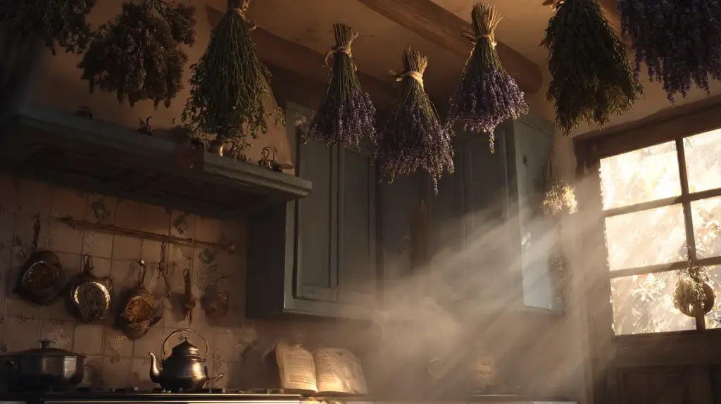 Hang Dried Herbs for Protection and Harmony