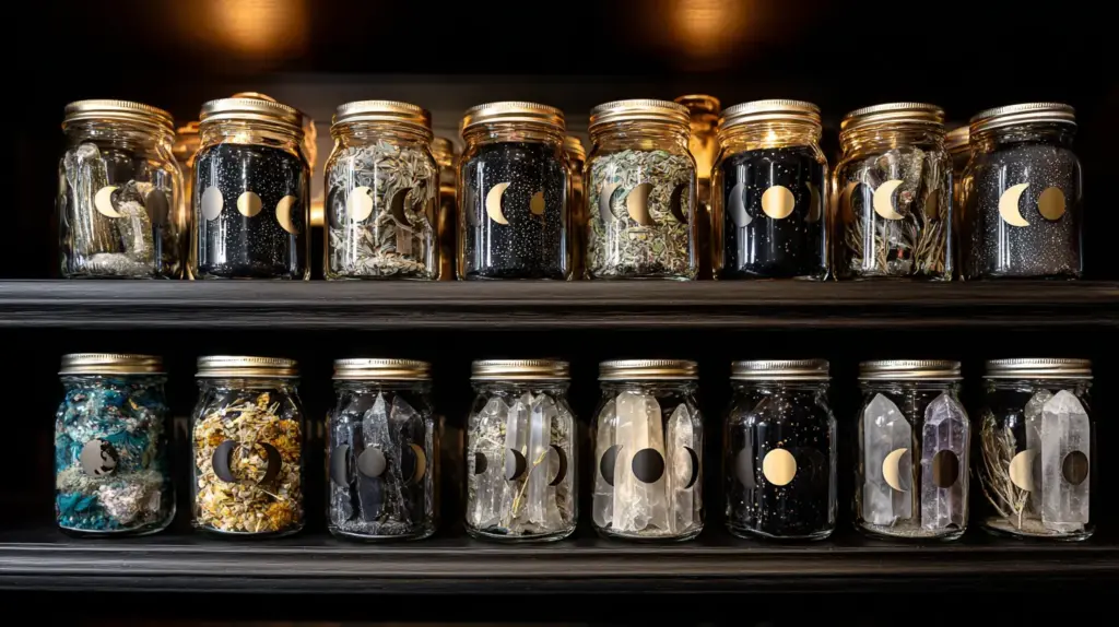 1. Moon Phase Candle Jars