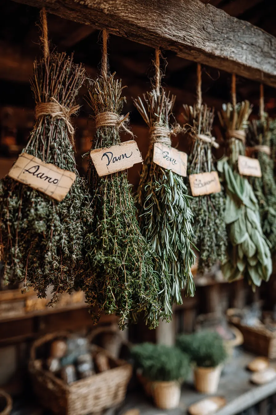 Dry Herbs the Old Way