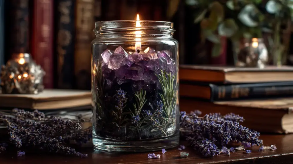 2. Candle Jar of Intentions – Reuse and Recharge