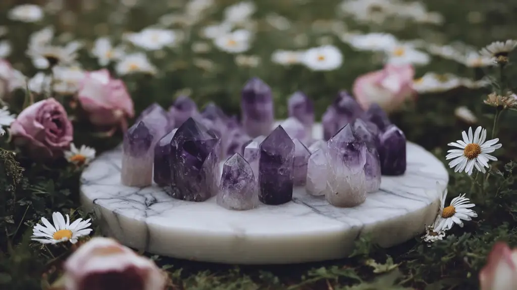 Crystal Grid on the Soil