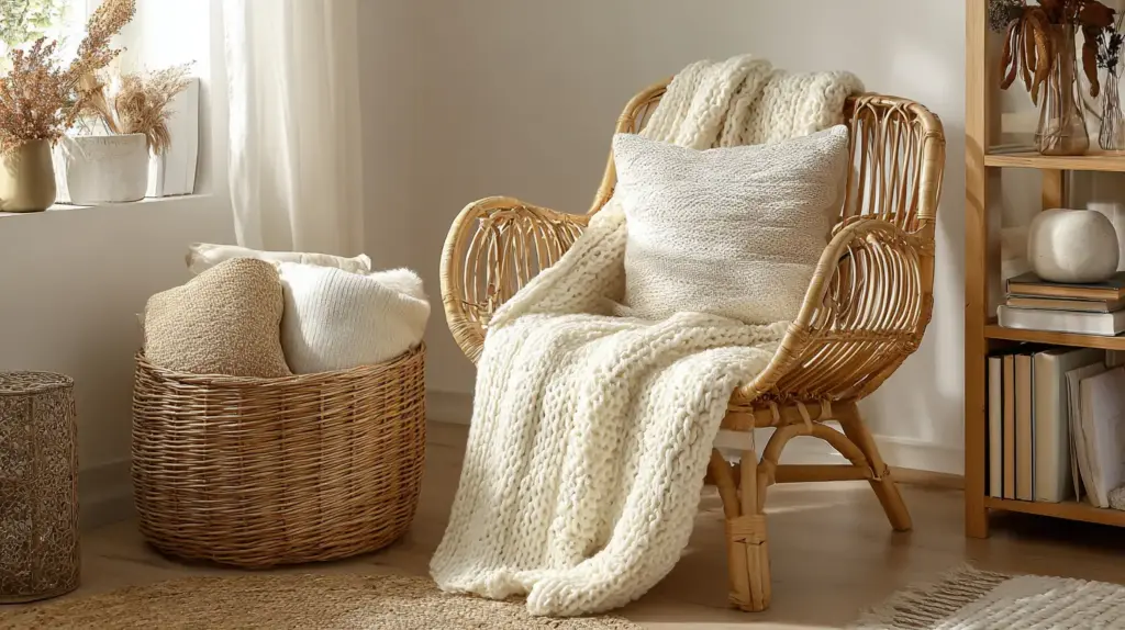 Natural Materials: Rattan, Wood, and Woven Textures