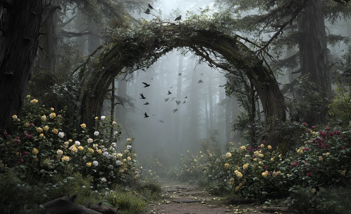 Build a Moon Gate or Arch Covered in Vines