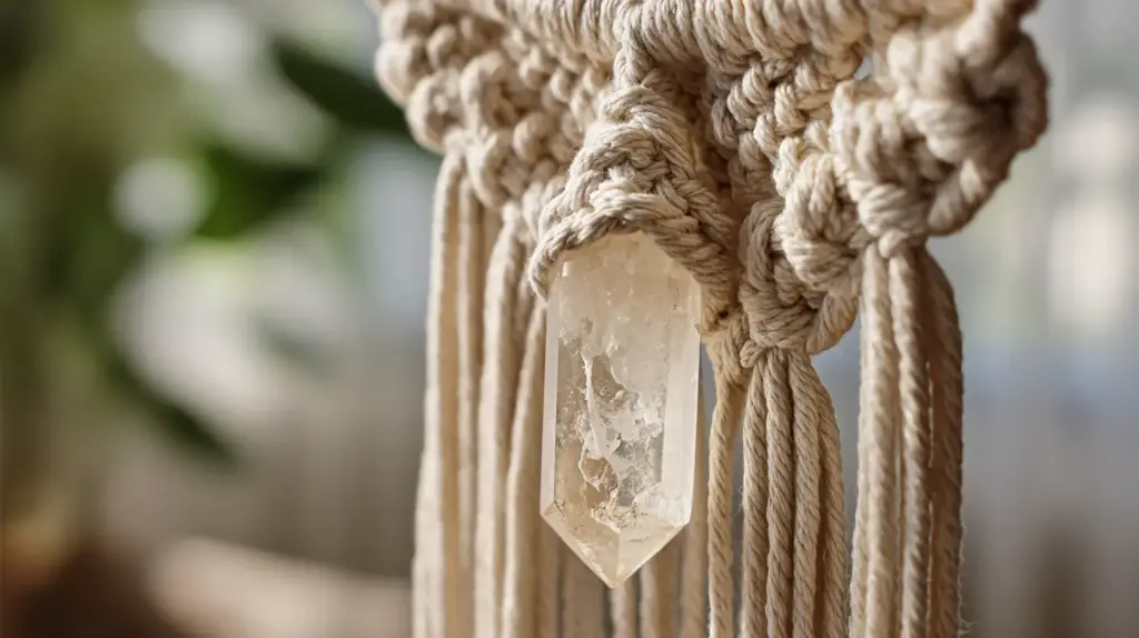 3. Macramé Crystal Wall Charm