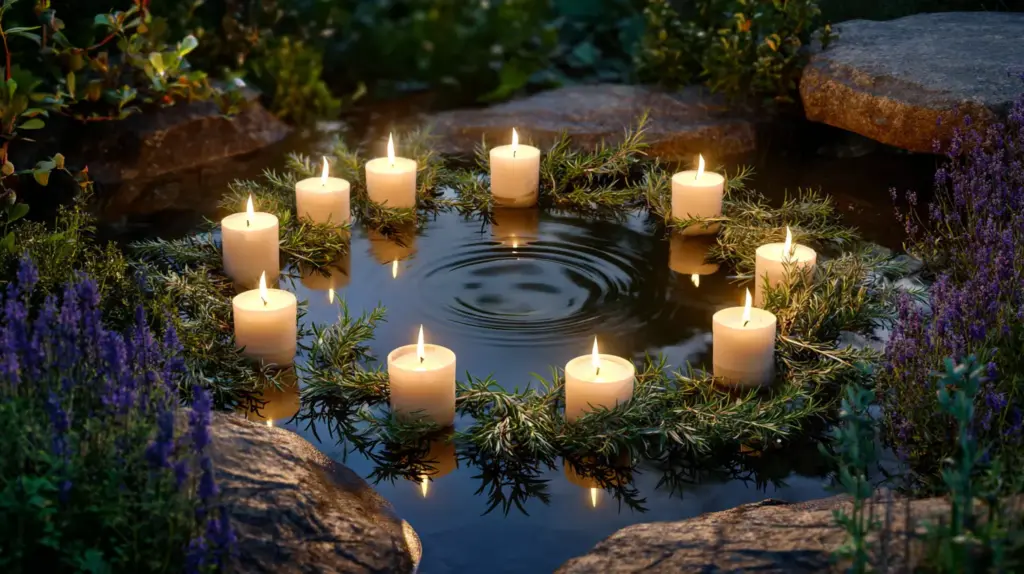 Stone Candle Circles for Rituals