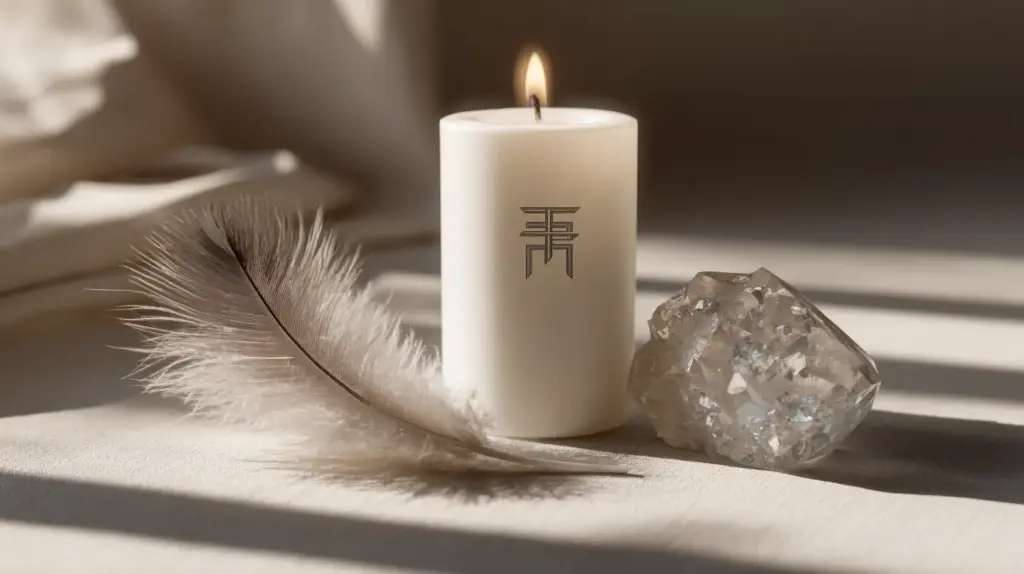 4. Clarity Spell Candle with Quartz