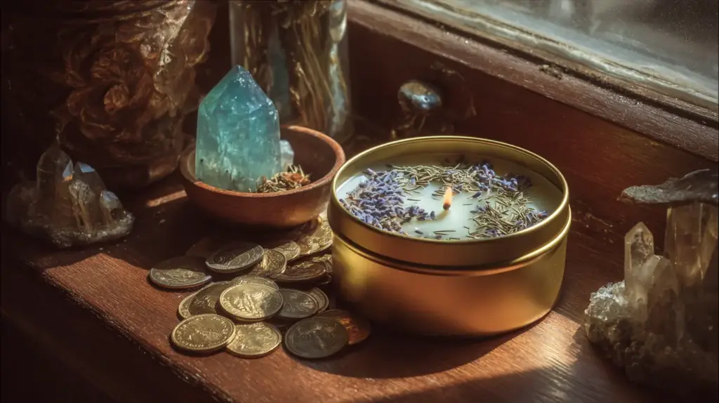6. Abundance Candle in a Recycled Tin