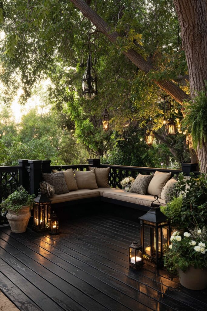 5. Twilight Garden Deck with Lantern Glow