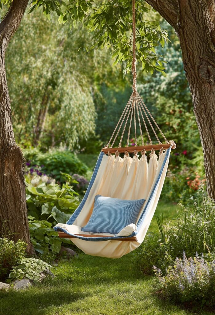 Cozy Hammock Chair Between Trees