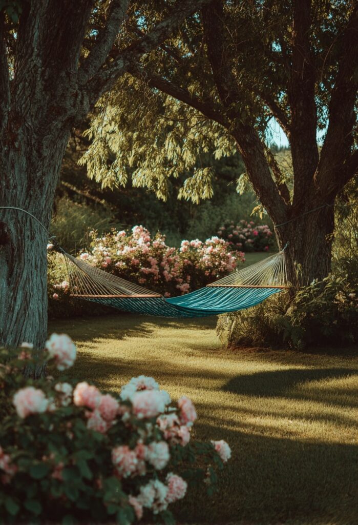 Classic Hammock Among Blossoms