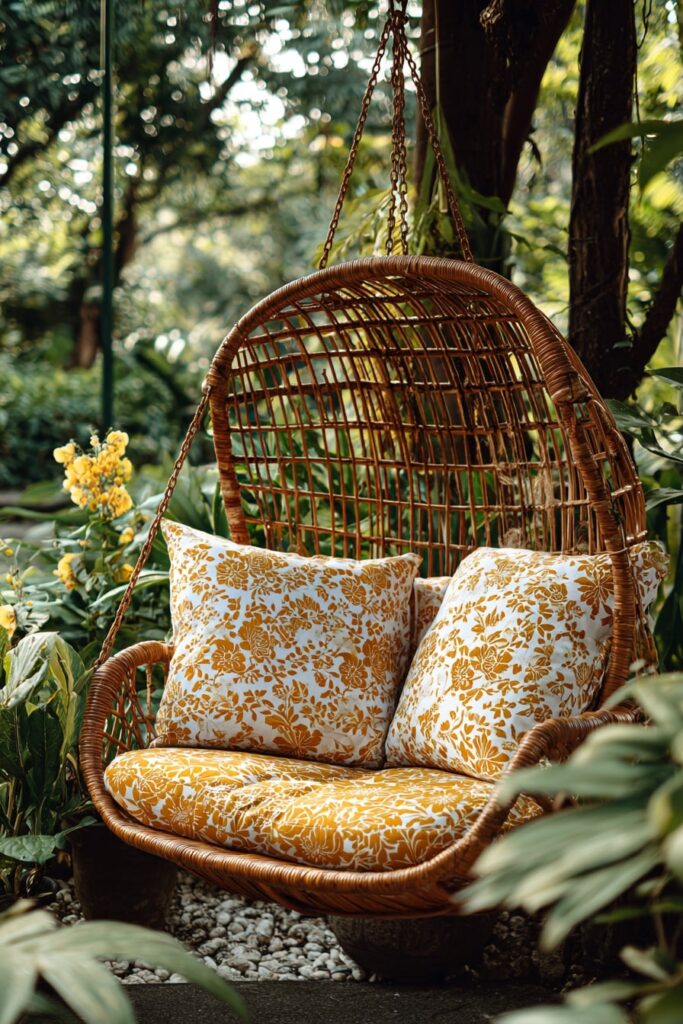 Sunny Rattan Egg Chair Swing