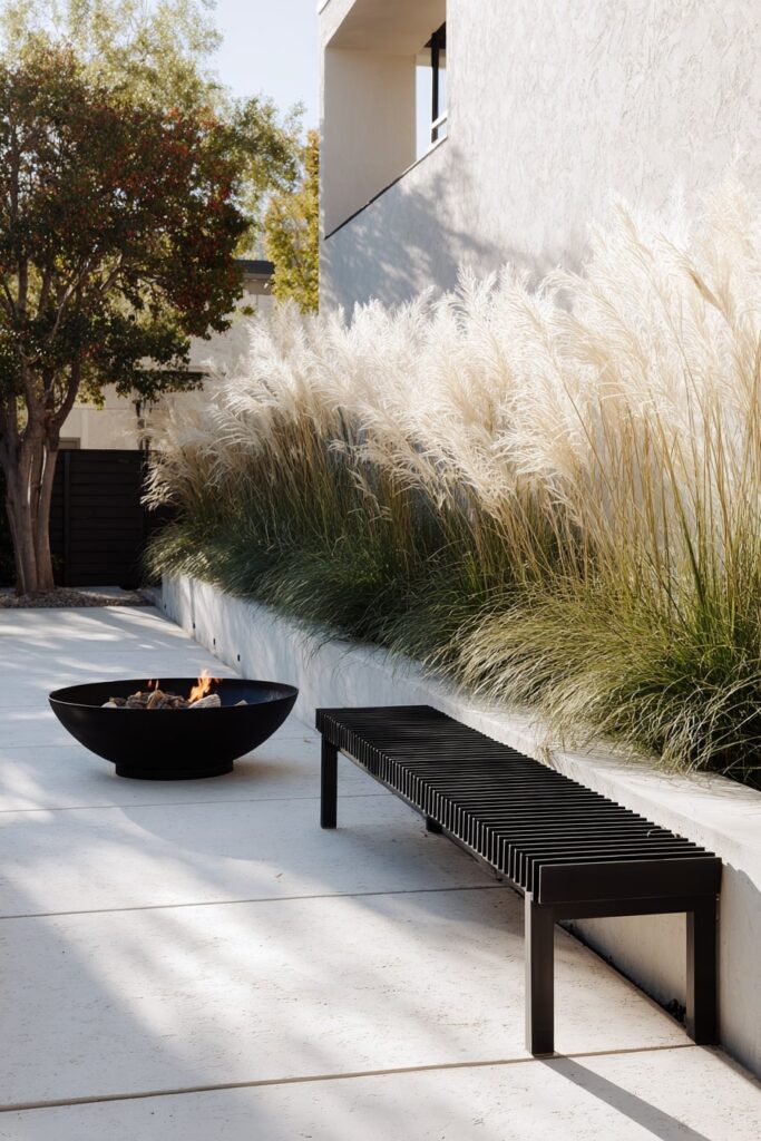 Modern Minimalist Bench Garden