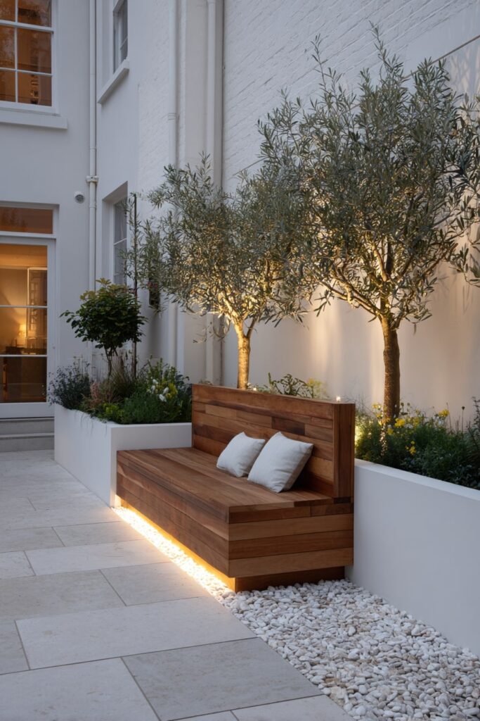 Modern Courtyard Bench