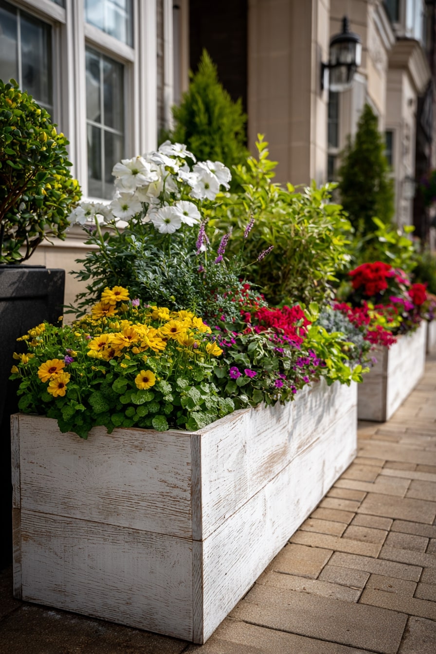 10) Rustic Brick Edging with Lavender