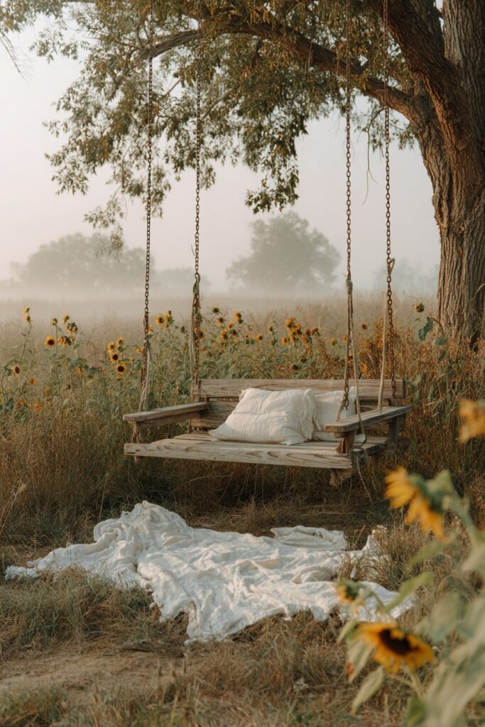 Rustic Farmhouse Tree Swing