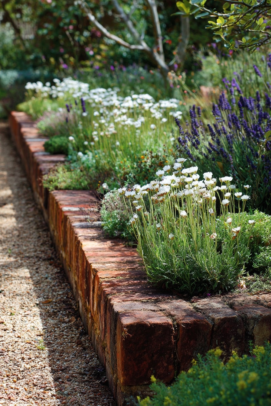 11) Charming Colorful Flower Bed Edging