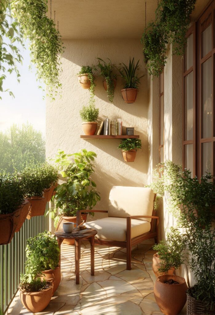 Sun-Soaked Balcony Herb Nook