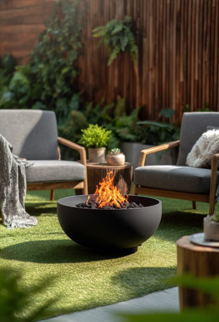 5. Compact Fire Bowl for Modern Courtyards