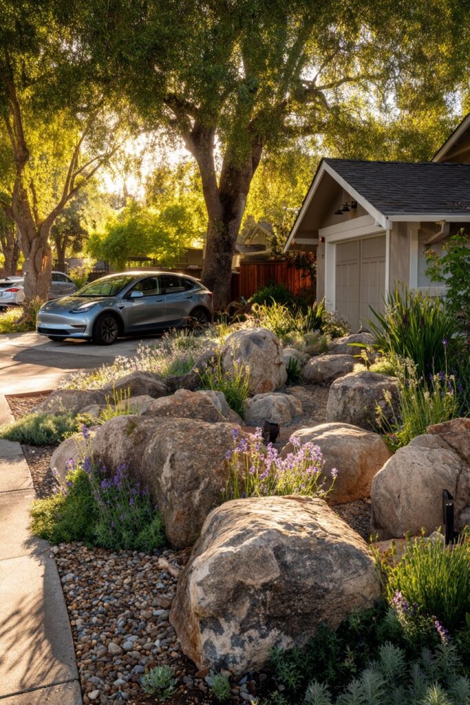 18. Native Front Yard with Boulder Grouping