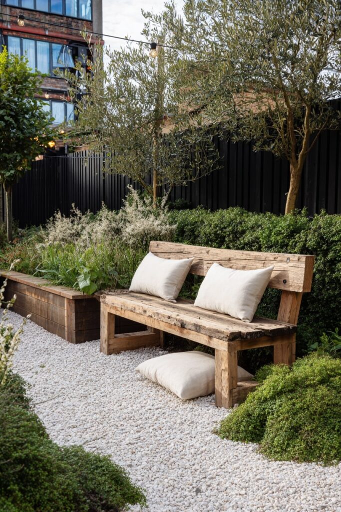 Reclaimed Wood Bench for a Cozy Garden Retreat