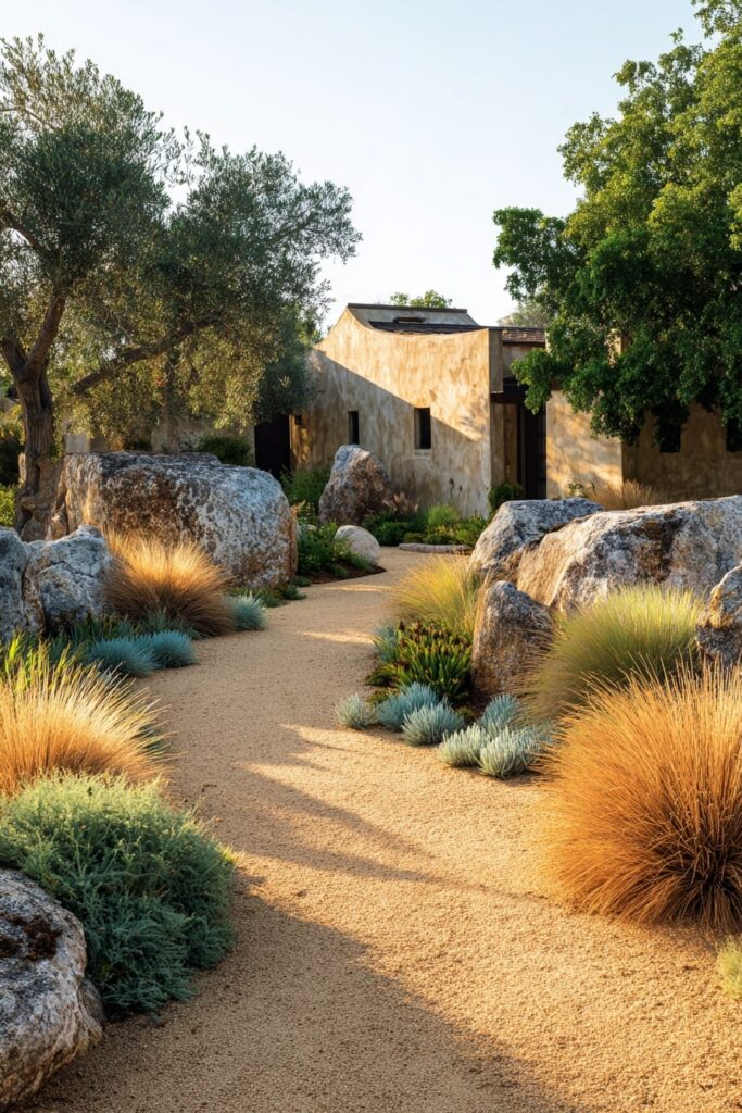 Desert-Inspired Grass Border