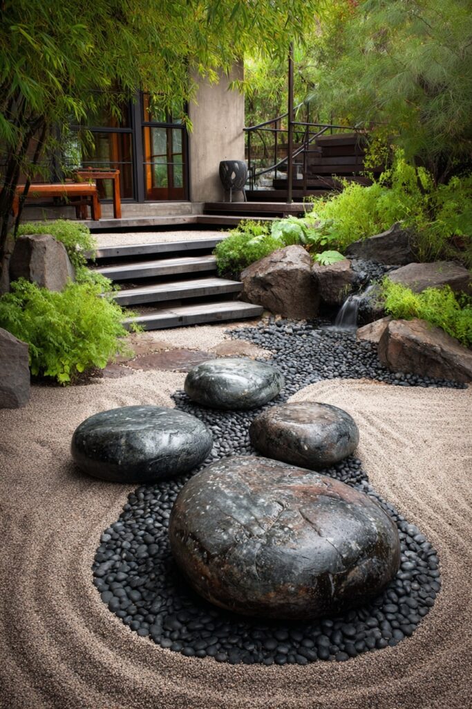 Zen-Inspired Rock Border for Tranquil Gardens