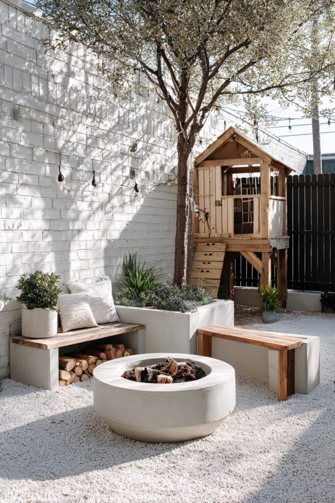 Fire Pit Seating In A Modern And Cozy Setting