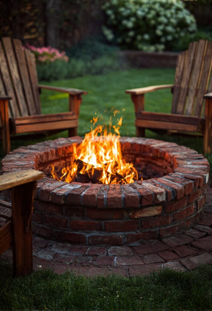Classic Brick Pit with Backyard Warmth