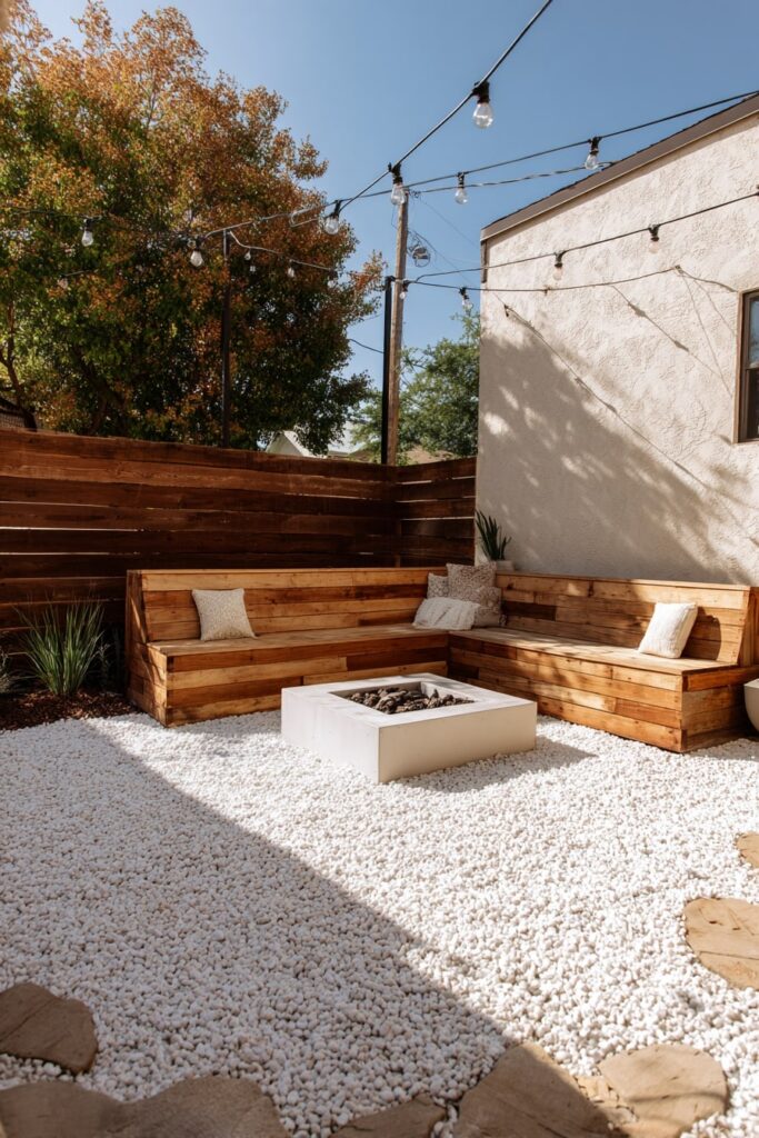 Sleek And Inviting Fire Pit Area