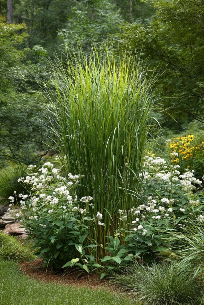 Tall Ornamental Grass Border