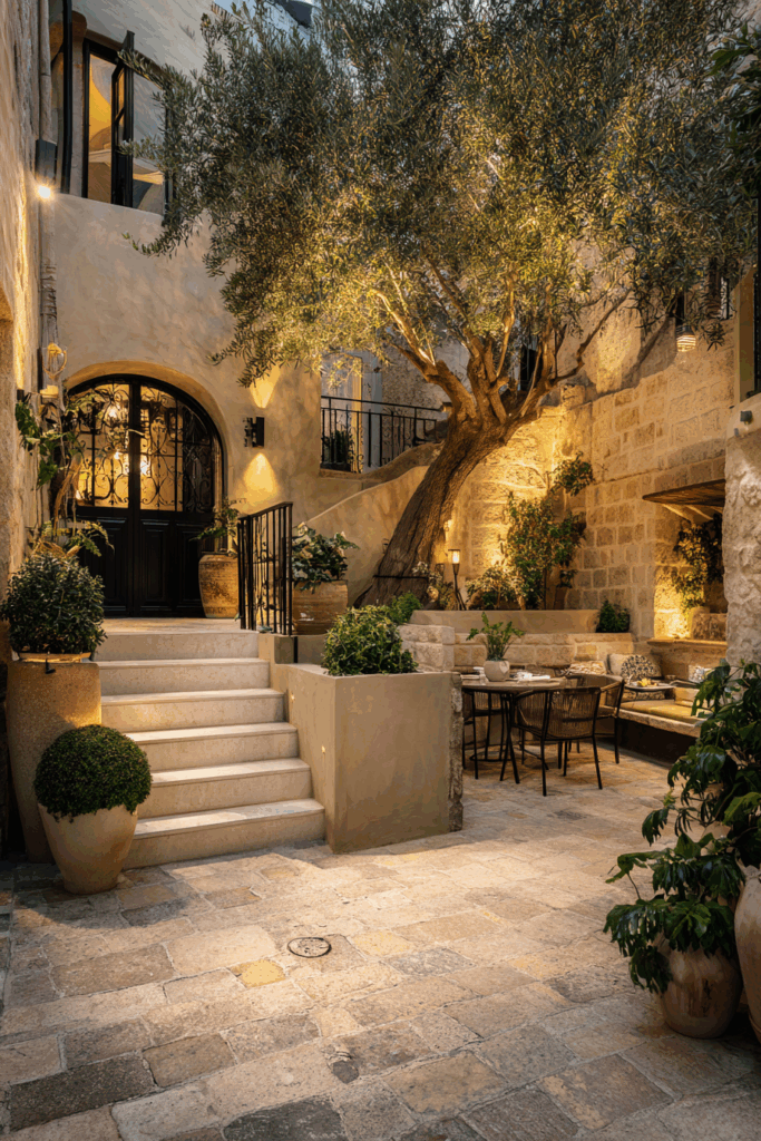 Courtyard Patio with Mediterranean Warmth