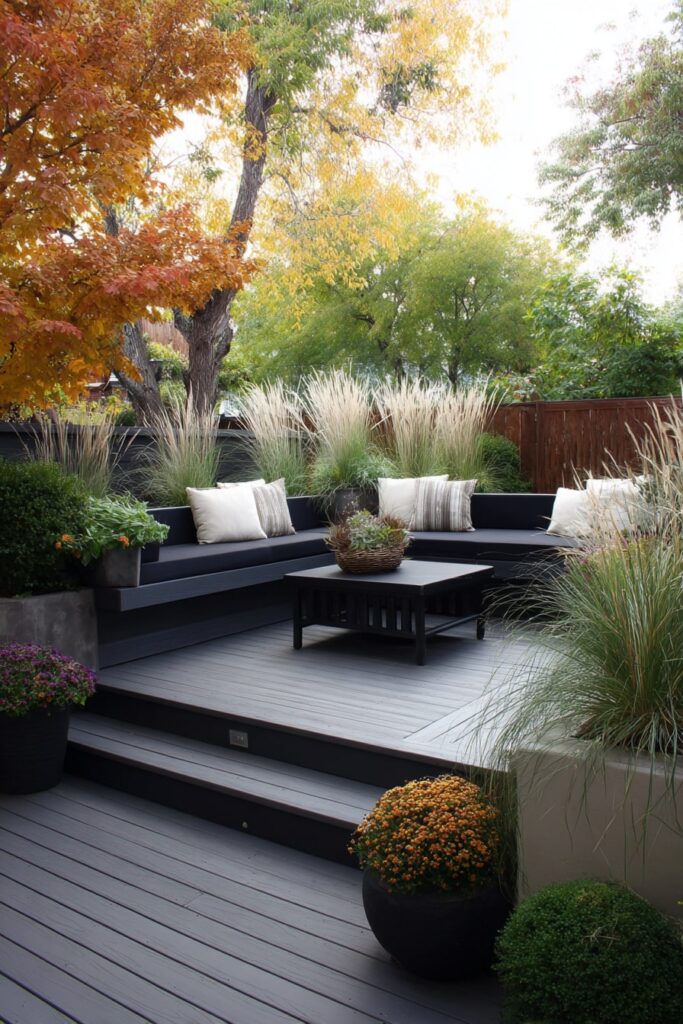 07. Bold Autumn Decking Corner with Built-In Seating