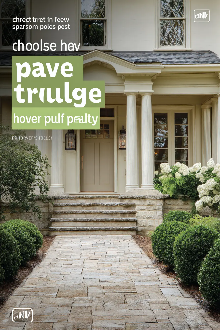 Classic Stone Walkway with Green Charm