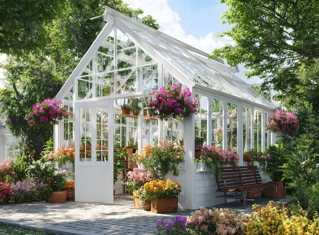 Bright Glass Garden Shed