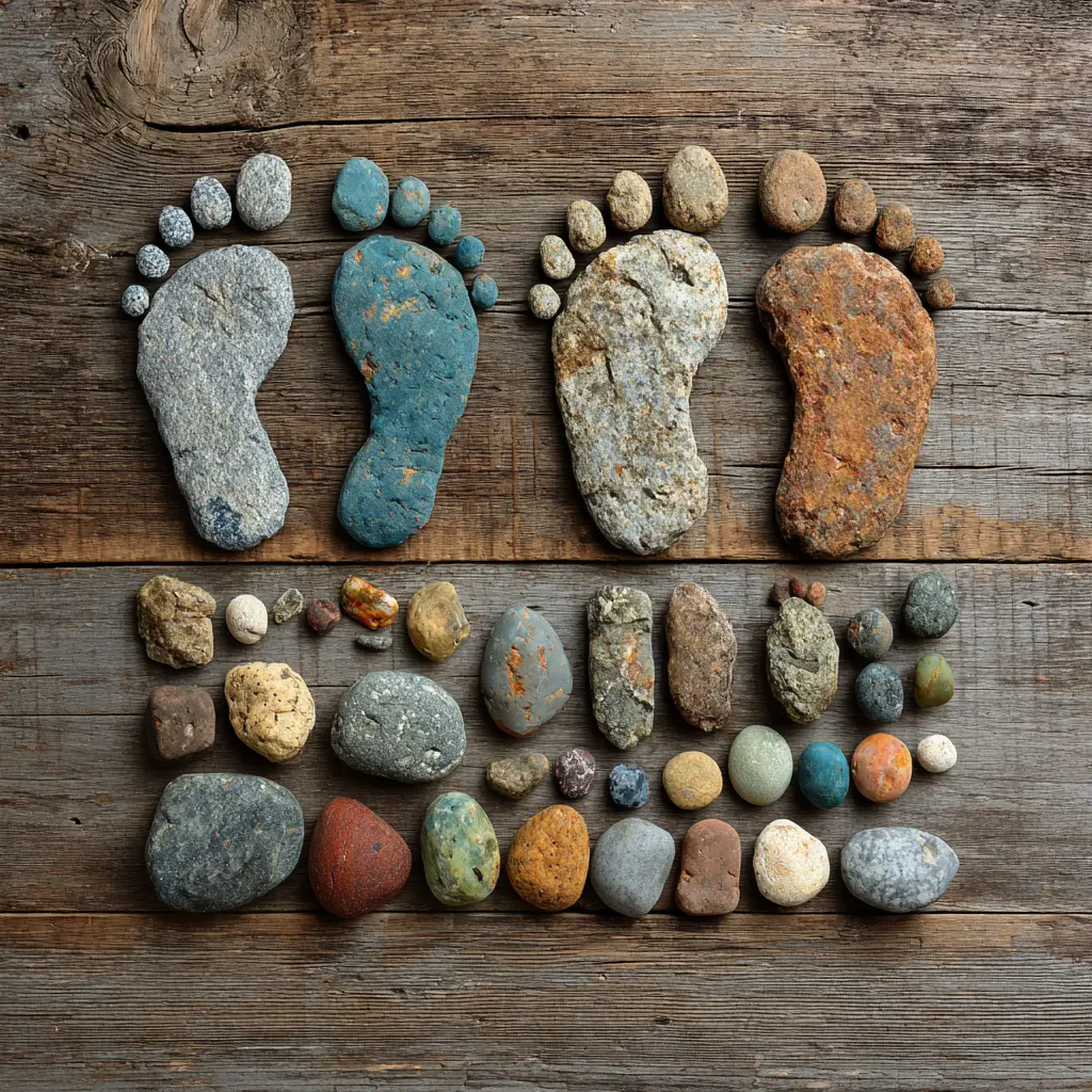 Stone Footprint Art for Gardens