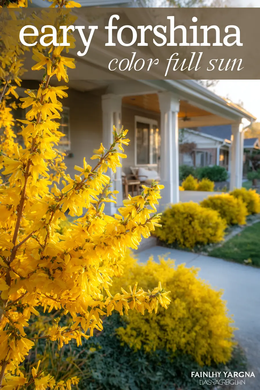 Forsythia Shrubs for Early Sunlight Color