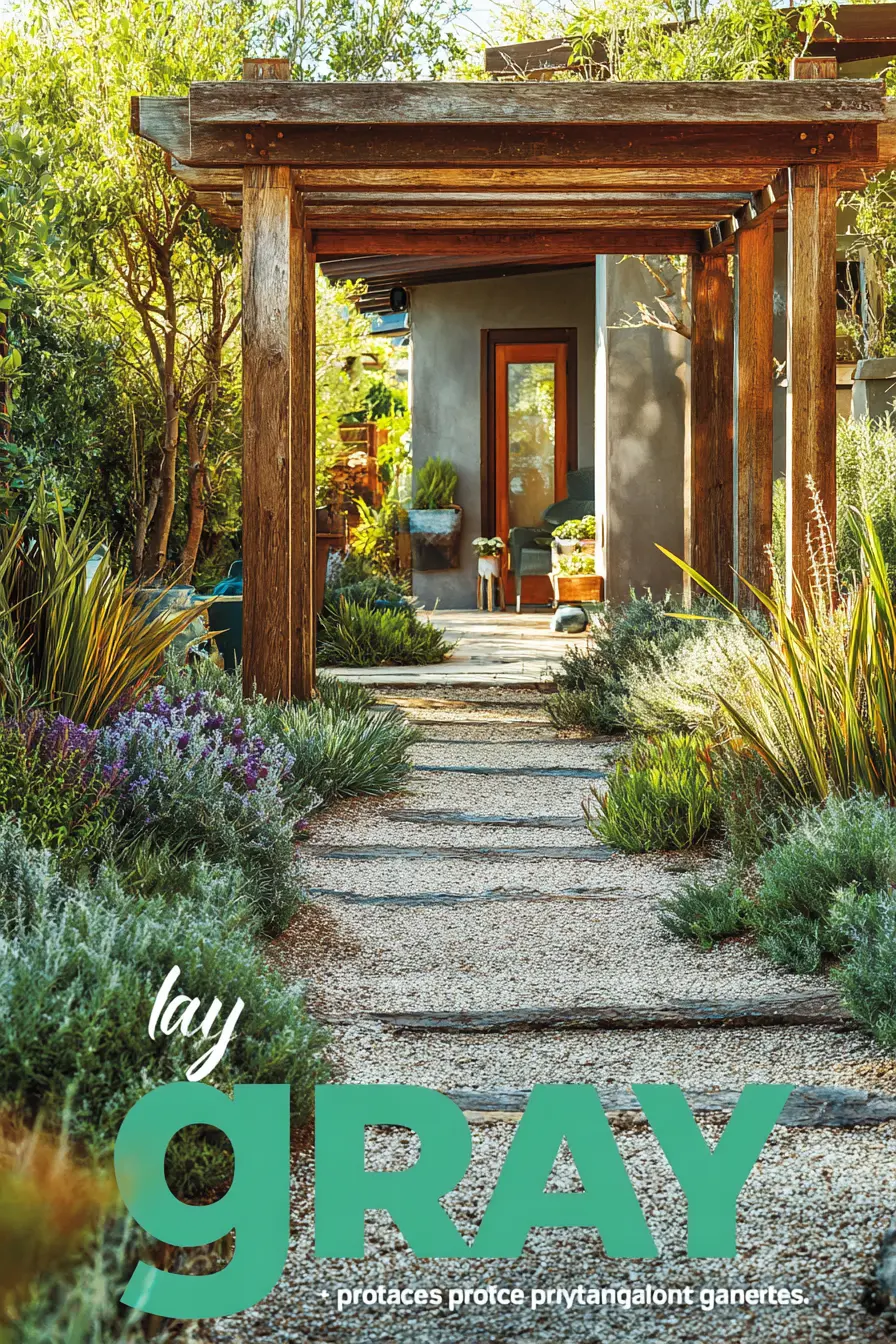 Coastal Entryway with Wooden Pergola