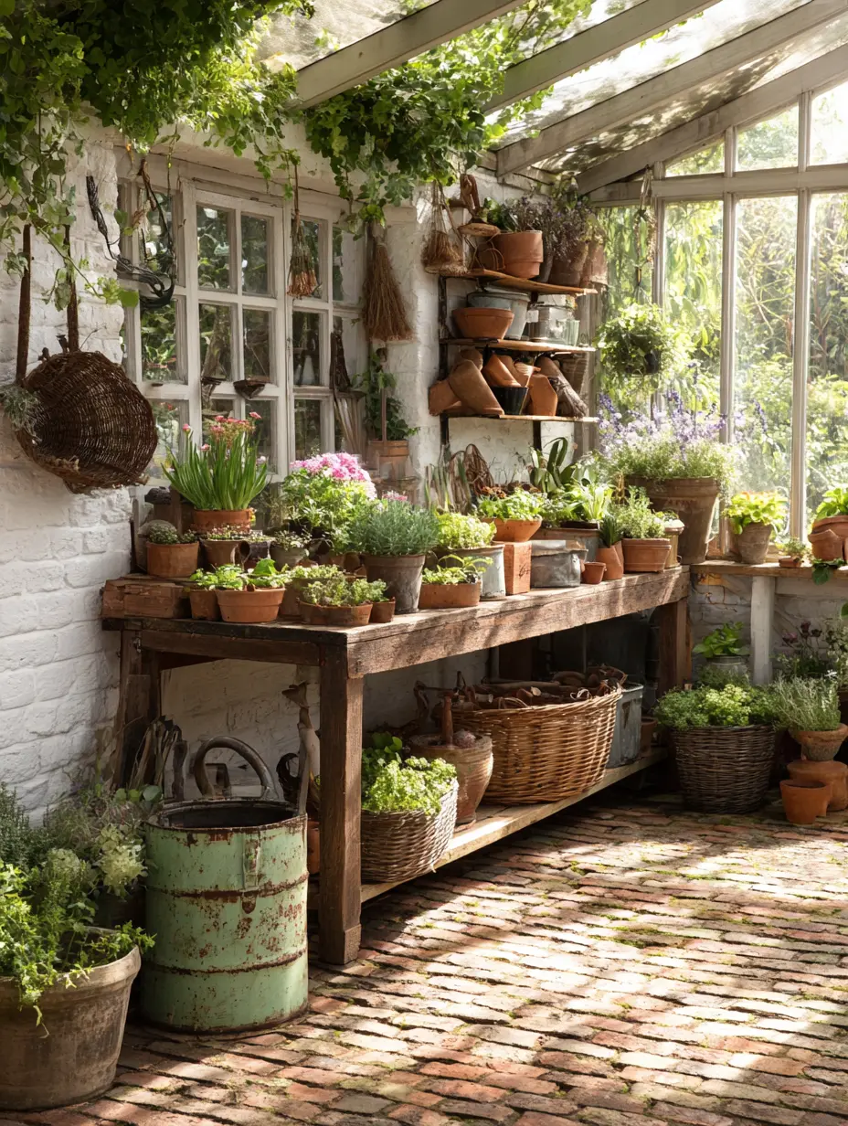 Potting Shed with Rustic Charm