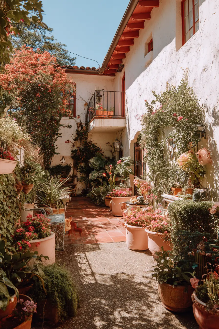 Mediterranean Walkway with Terracotta Charm
