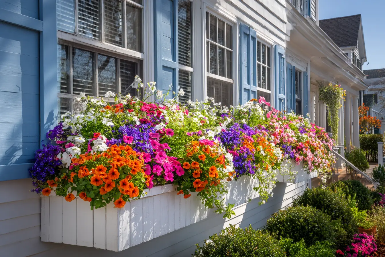 Vibrant Window Box Garden