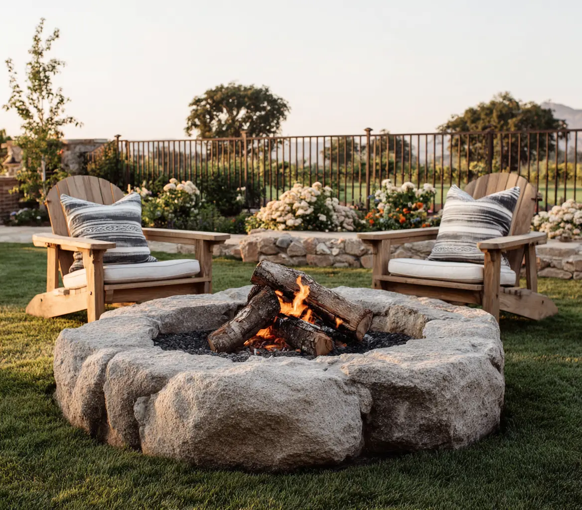 Stone Fire Pit for Outdoor Gatherings