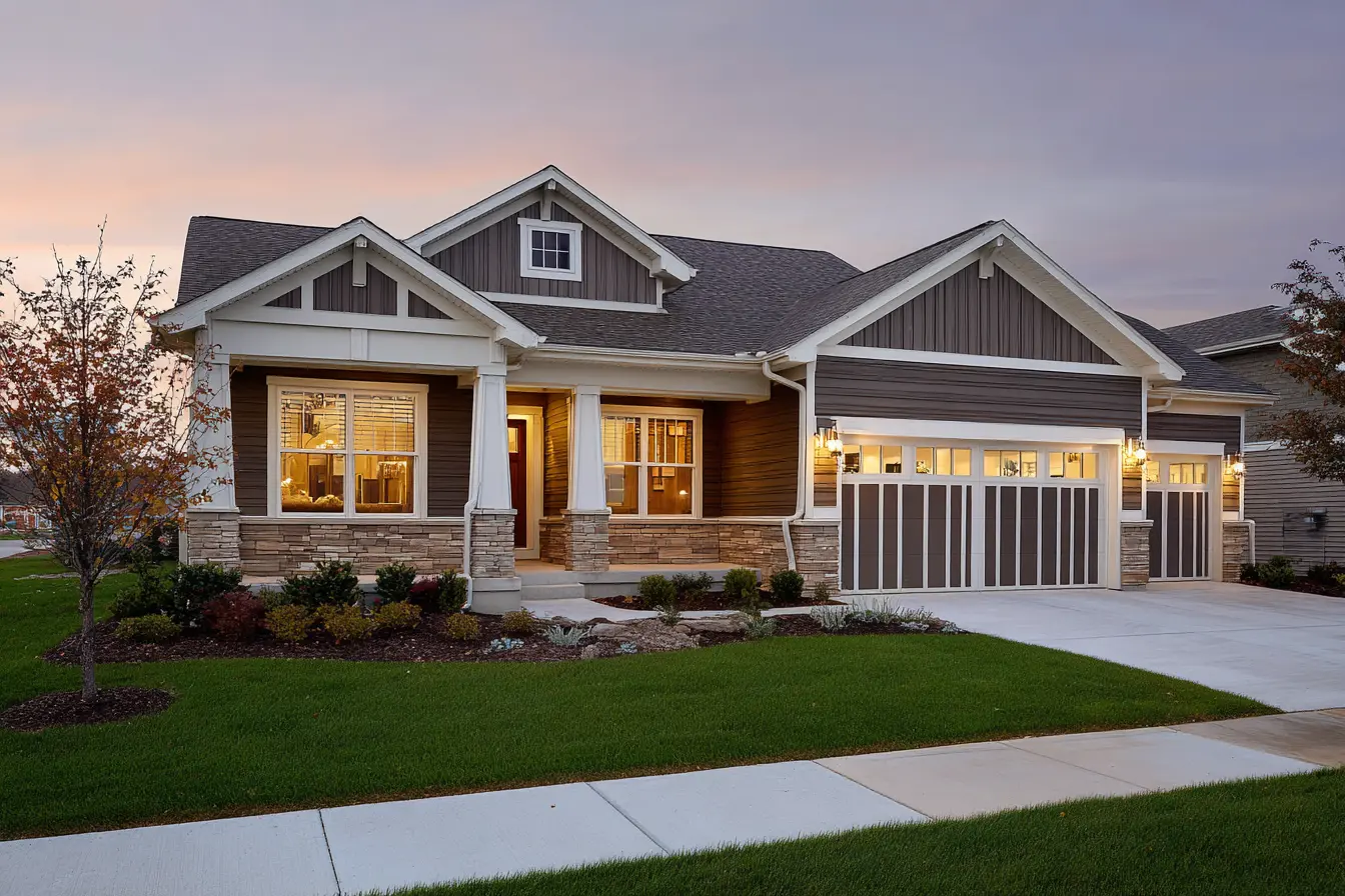 Suburban Rock Garden with Neat Borders