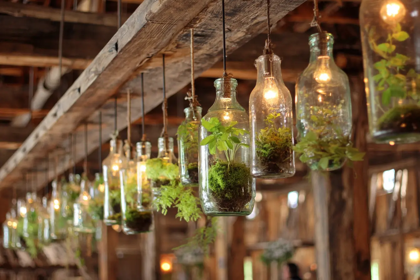 Hanging Bottle Terrarium Garden