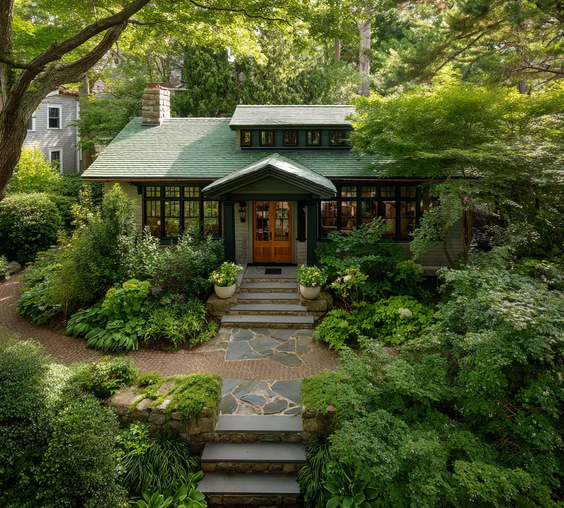 Stone Garden Fence with Natural Charm