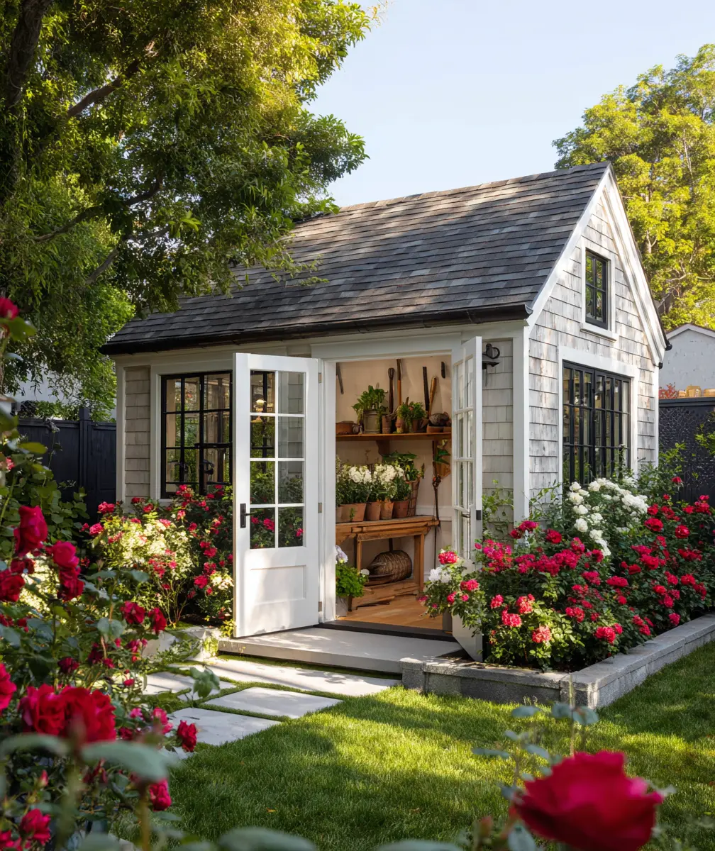 Cottage-Style Potting Shed