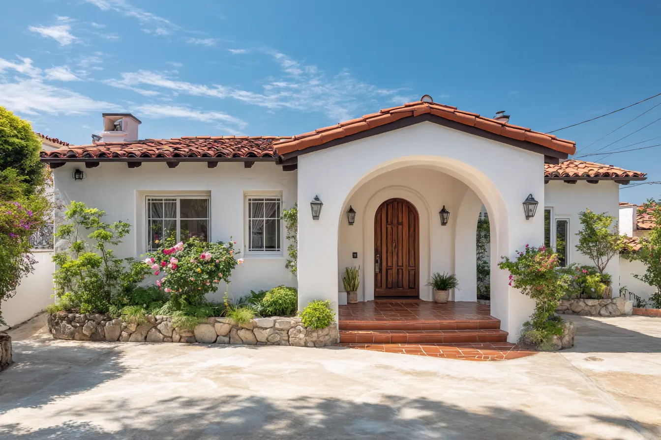 Mediterranean Rock Garden Entryway