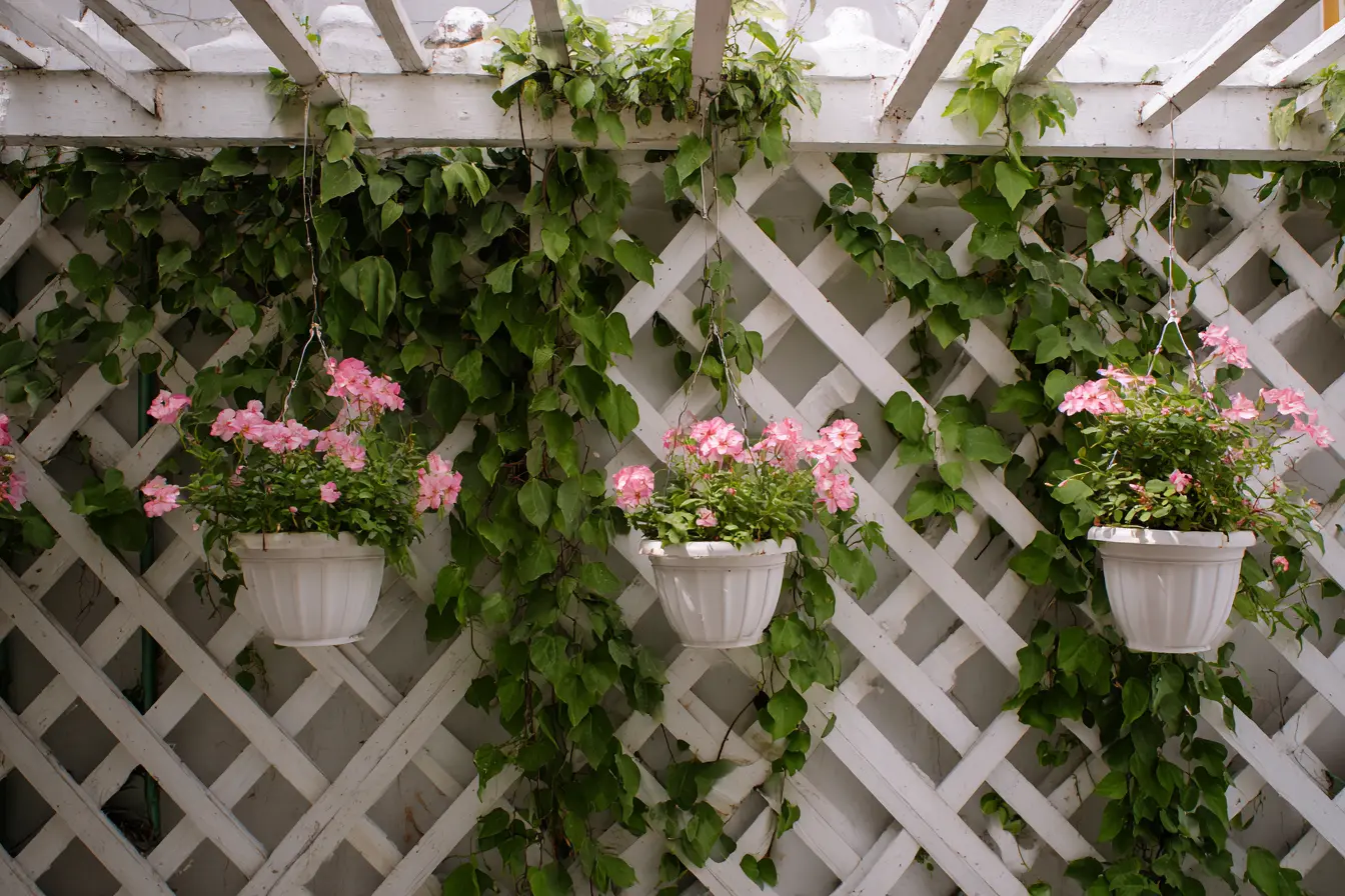 Hanging Basket Trellis Garden