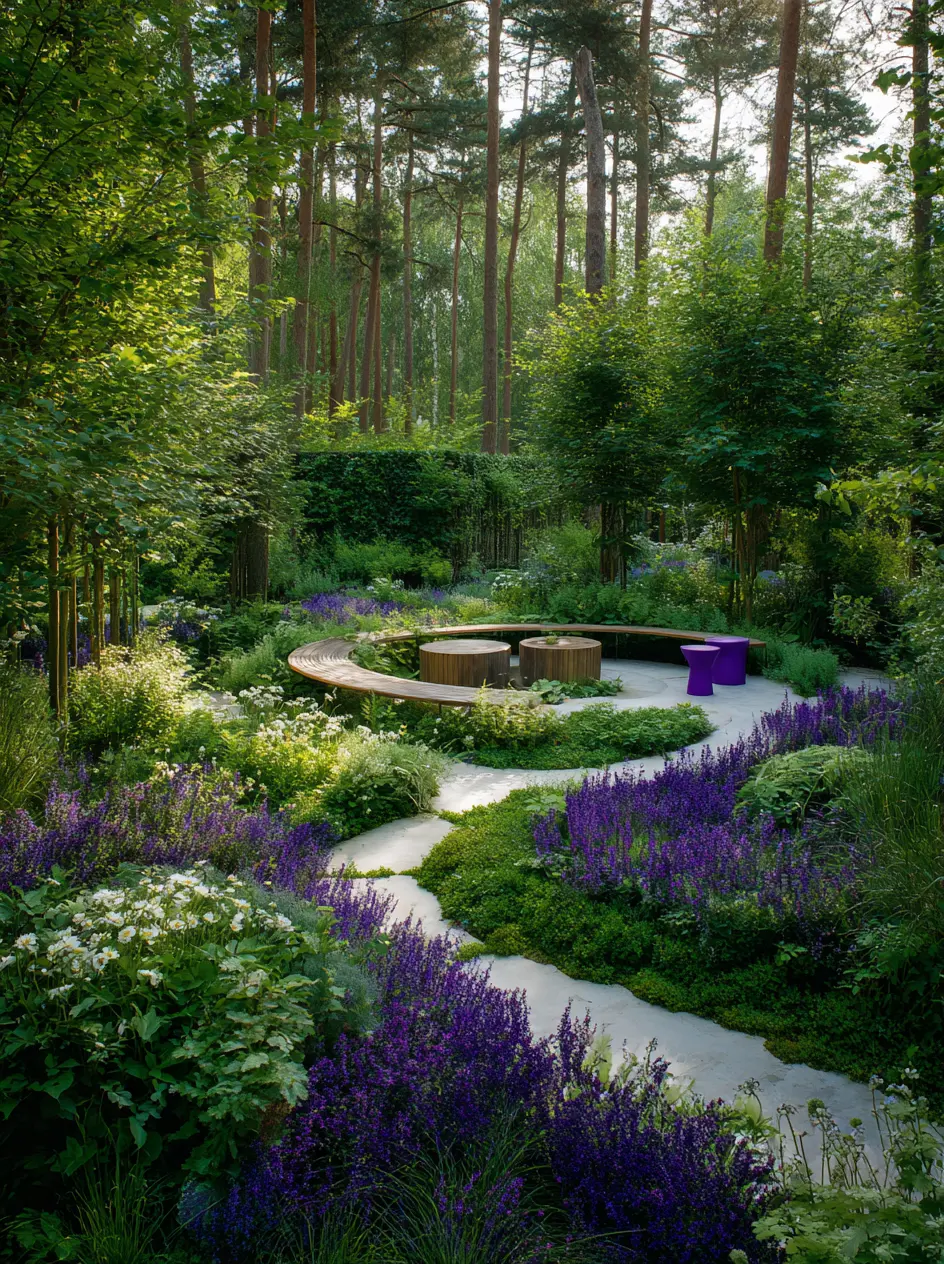 Secluded Garden Retreat with Flowing Pathways