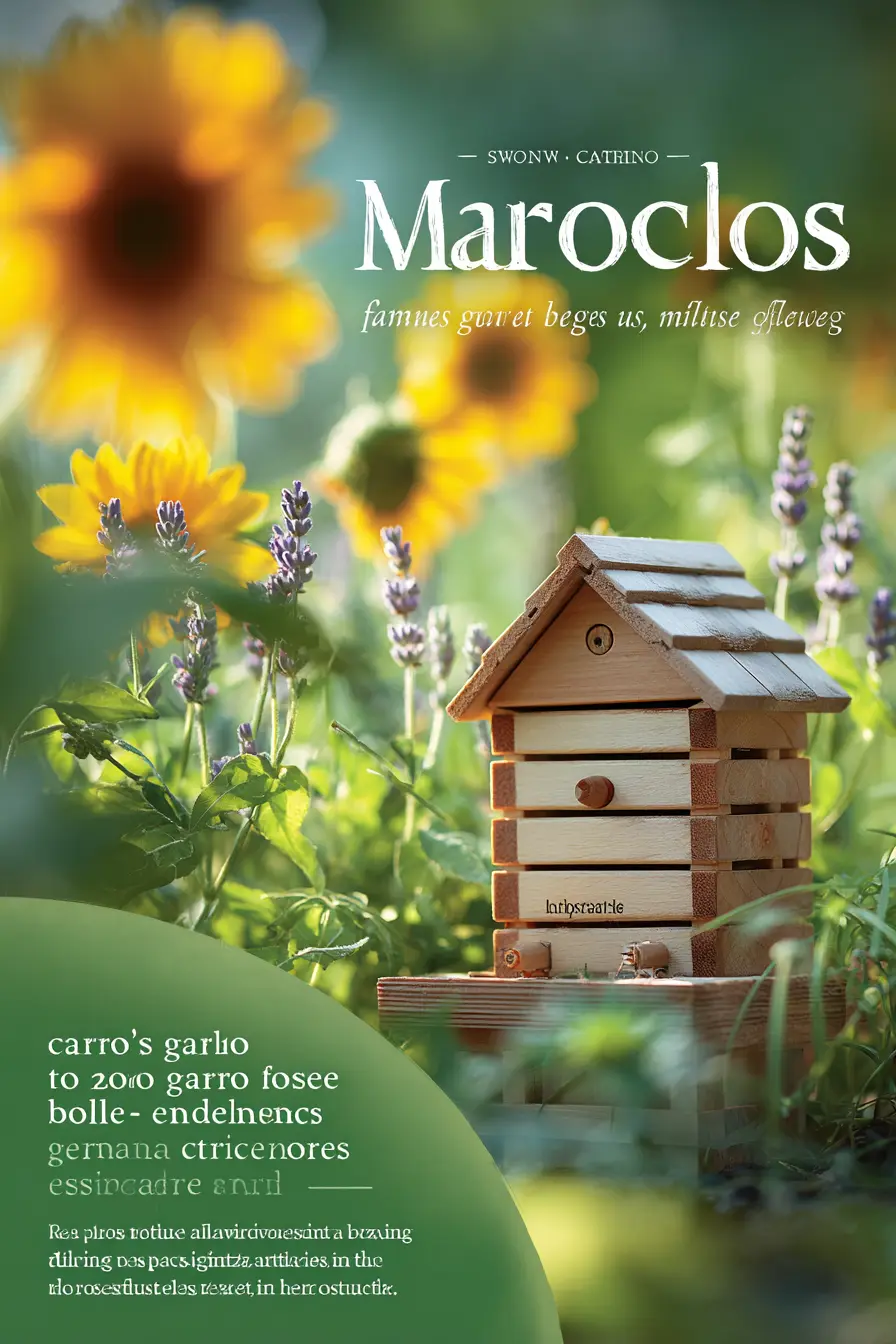 Pollinator House Among Flowers