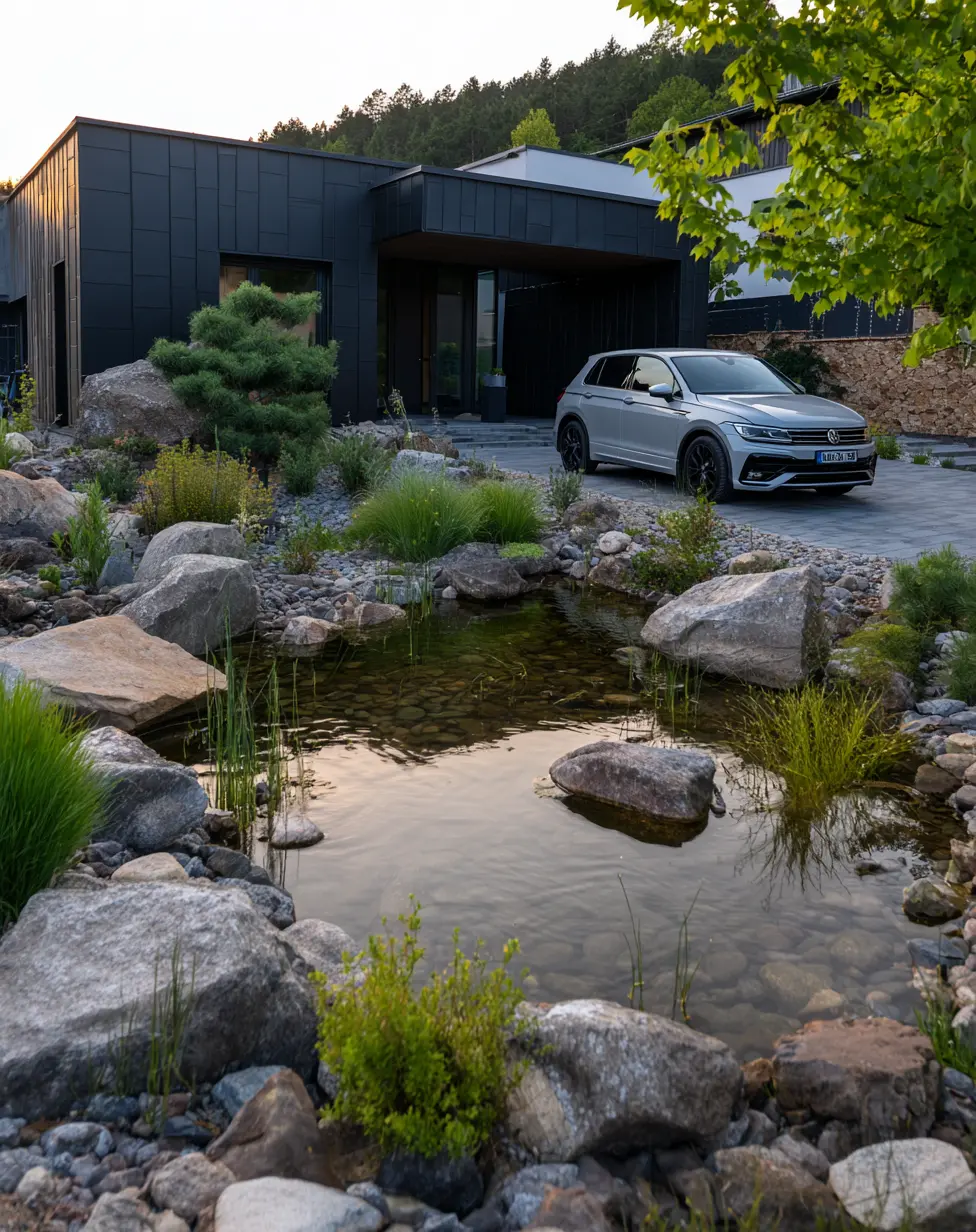 Stepping Stones Around a Modern Pond